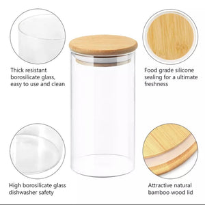 Bamboo lid jar