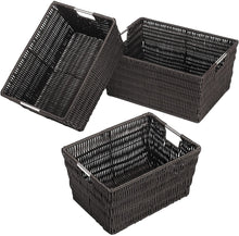 Load image into Gallery viewer, Whitmor Rattique Java Set of 3 Pieces Storage Baskets
