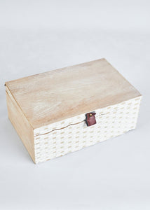 Woven wooden box