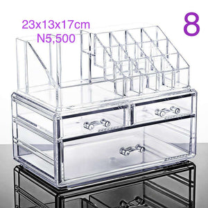 Acrylic makeup organiser.