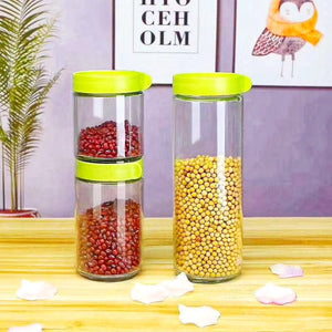 3 piece glass canister set