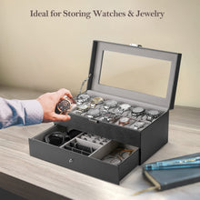 Load image into Gallery viewer, 12 slot watch &amp; Jewelry Box organiser
