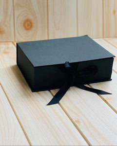 Black box with ribbon