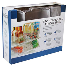 Load image into Gallery viewer, 6 piece fridge bin set
