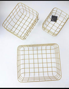 3 piece Gold basket