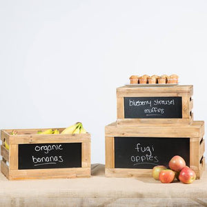 Chalkboard wooden crate