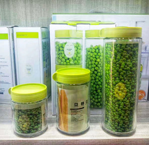 3 piece glass canister set