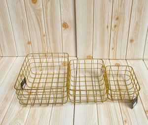 3 piece Gold basket