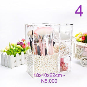 Acrylic makeup organiser.