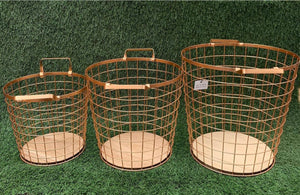 Rose gold baskets