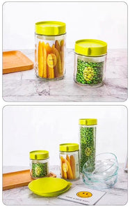 3 piece glass canister set