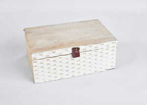 Woven wooden box