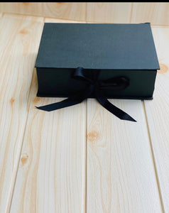 Black box with ribbon