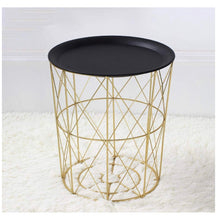 Load image into Gallery viewer, 2 piece metal wire round basket with lid
