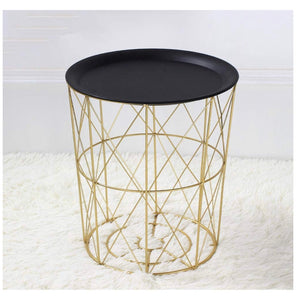 2 piece metal wire round basket with lid