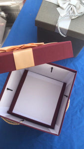 Gift box with pre tied bow