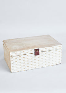 Woven wooden box