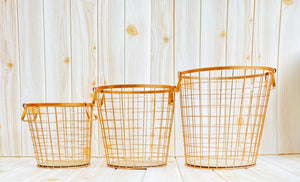 Rose gold baskets